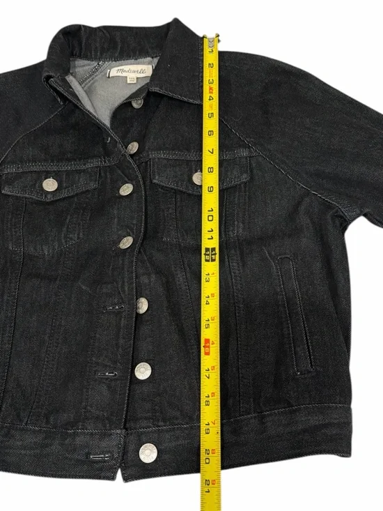 Madewell Black Denim Jacket | Cropped | XXS | Classic Trucker | 100% Cotton 🖤 - Picture 5 of 8